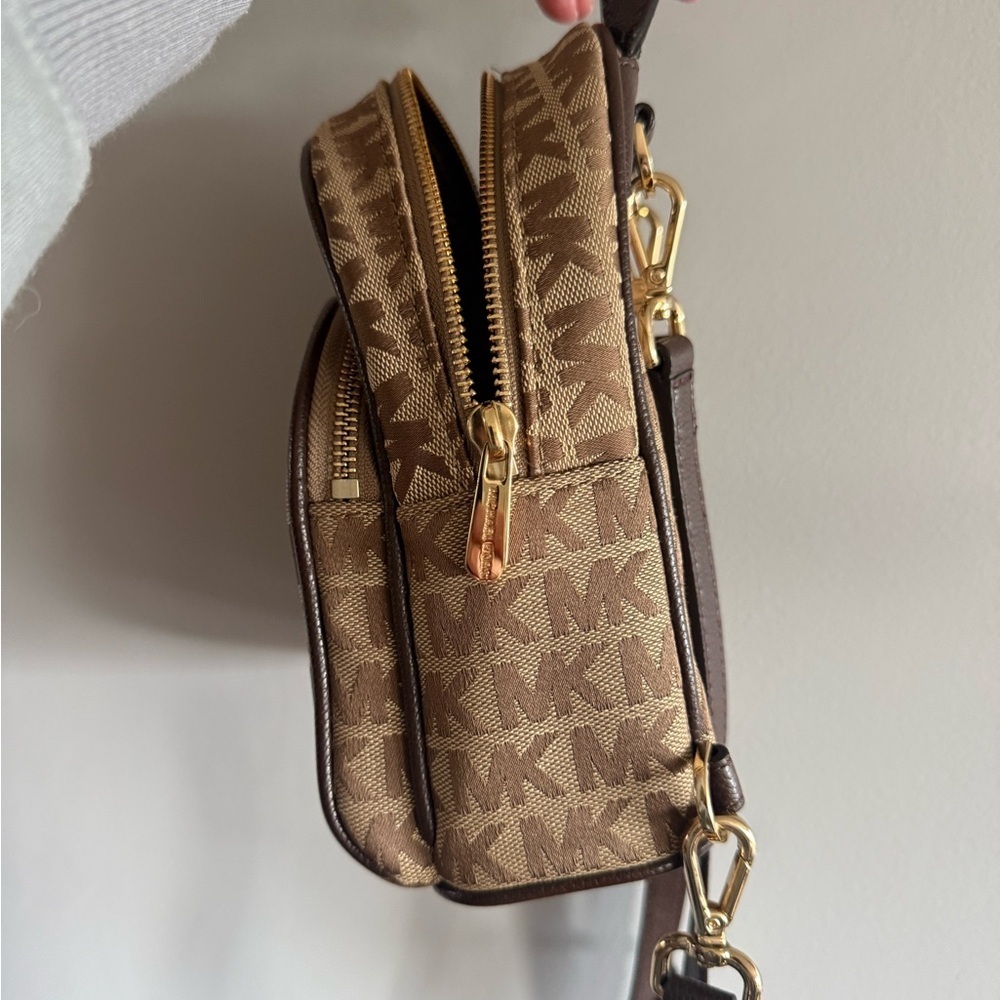 Michael Kors Signature Mini Backpack Brown MK Logo - Picture 8 of 8